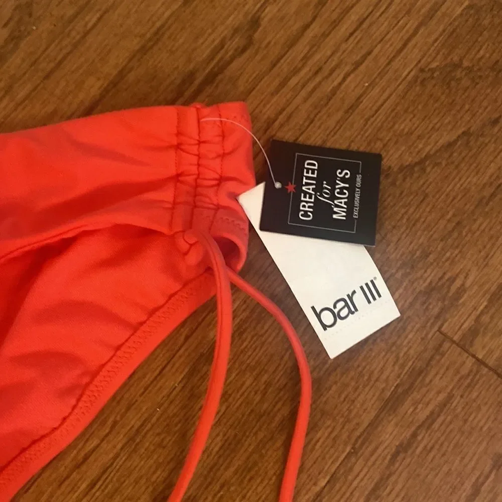 NWT bar lll solid, passion, pink, tie, sides, bottom size large